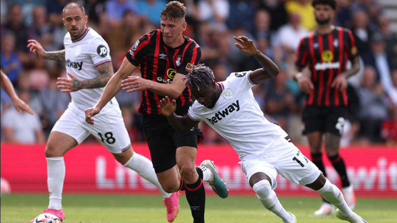 So sánh trực tiếp giữa Bournemouth vs West Ham United